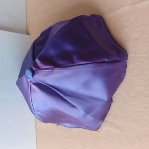 Vintage Jewish Purple Satin Yarmulke